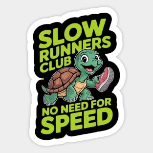 Slow Runners Club Turtle Tortoise Kawaii Running Sticker